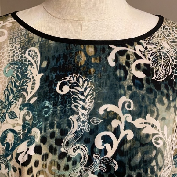 CHICO’S women’s long sleeve scoop neck tunic. Dressy casual, flowy, size XL - Picture 4 of 8